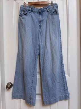 Everlane Light Wash 100% Cotton Summer Wide Leg Jean. 30” by 28”